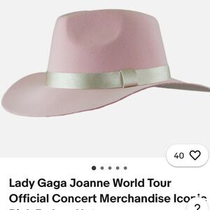 Lady Gaga official Joanne world tour pink Wide-Brim Hat